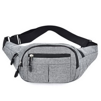 Bauchtasche Nylon grau grau